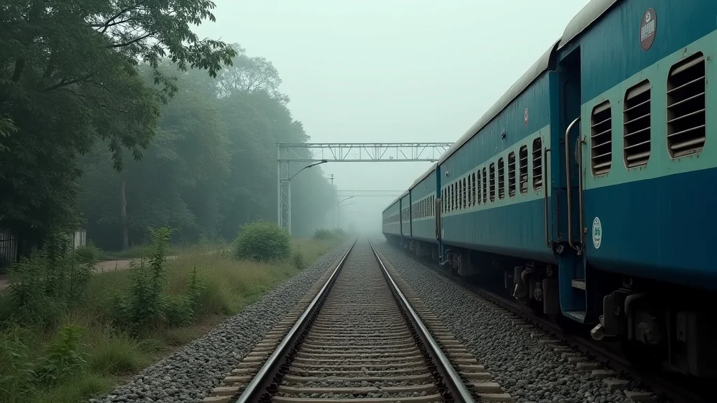 The image shows a Bangladesh Railway train, illustrating how to handle train delays.